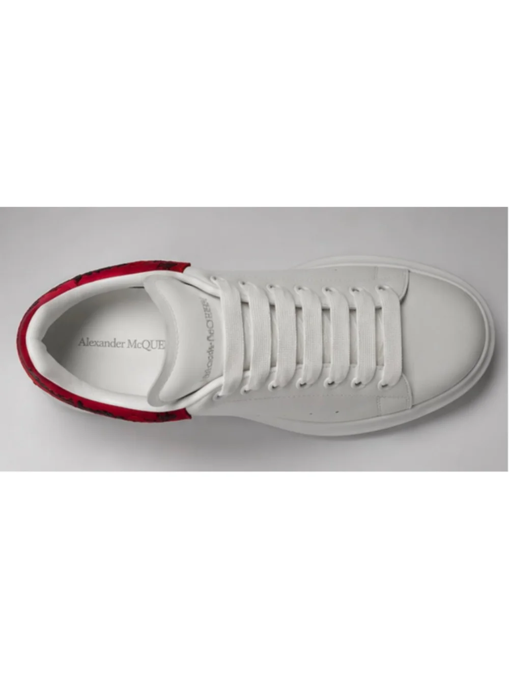 Alexander McQueen Sneakers White Red Floral Black Sequin 40/7 Limited Edition, - Picture 2 of 4